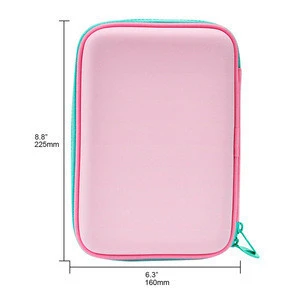 Compartments Girls Cosmetic Pouch Bag Stationery Organizer Cute Large EVA Colored Pen Holder Box  Pencil Case