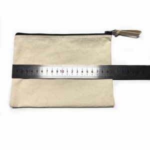 Cosmetic Bag Multipurpose Makeup Bag with Zipper Cotton Canvas Bag Travel Toiletry Pouch