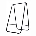 Cotton macrame swing hanging chair steel stand for indoor outdoor