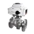 Import COVNA DN100 4 inch 2 Way 24V DC Double Flange Type 304 Stainless Steel Electric Actuated Ball Valve from China