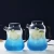 Import Creative glass water pot blue 1400ml cold water pot glass jugs from China