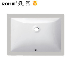CSA and CUPC standard Hot sales Porcelain bathroom sanitary ware square shape under mount sink CUS1813