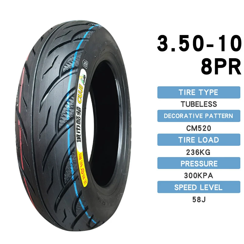 CST chinese motorcycle 3.50-10  8PR CM520 tubeless  moto tires E-bike tyre Streamline pattern