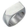 Custom 316  Stainless Steel Men Square Blank Signet Ring Jewelry Wholesale