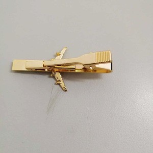 custom aircraft metal tie clip and airplane tie bar