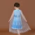 Custom Cheap Kids Print Snow Queen Blue Girl Elsa Frozen Dress Costume For Daily Life
