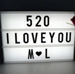 custom cinema LED Light Up Letter sign advertising light box Battery Powered black frame white panel Cinematic Light Box outdoor