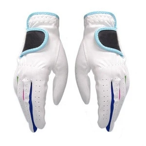 Custom Colorful Kids Golf Glove Children Pairs Breathable Soft Microfiber Cloth Golf Glove