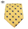 Custom design noble gold color silk jacquard necktie woven tie printed neckwear cravat for men