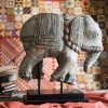 Custom Indoor Home Archaize Art Decor Craft Small Resin Thailand Elephant Statue