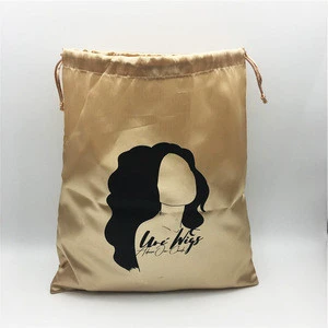 Custom Large Hair Packaging Bag,Satin Gift Pouch