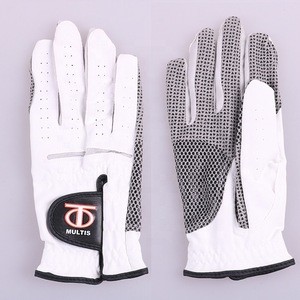 Custom Logo Color Pink Golf Glove Lambskin  Pu White Sheepskin  Gray Sheepskin Material Golf Gloves For Sport