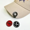 Custom logo enamel technique stainless steel metal magnetic hat clip golf ball marker