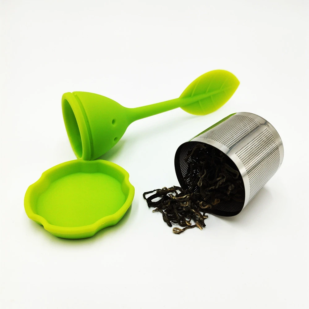 Custom Loose Leaf Silicone And Stainless Steel Infuser Tea