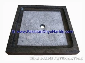 Custom Made marble shower tray handcarved natural stone bathroom decor Black and Gold , Jet Black marble shower trays
