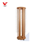 Custom make rotating floor standing wood high quality sunglasses display rack