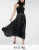 Import Custom Midi Fashion Black Lady Vintage Dancewear Women Pleated Long Maxi Skirt from China