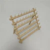 Custom modern nature collapsible beech wooden wig stand display racks