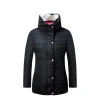 Custom Outdoor Button Up Winter Windproof Classical  Women Jacket With Fur Collar In Stock