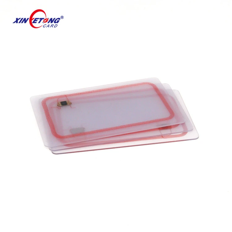 Custom printing plastic transparent NFC business card rfid gift card