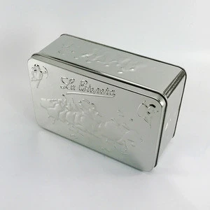 Custom Rectangular Embossed Tin Box Metal Cans From China Suppliers