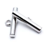Custom shape WA5147 23*4.3mm fashion design alloy shank button with chain for clothing