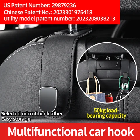 Customised Car Seat Hidden Hooks Organizer Coat Womens Bags Universal Car Seat Hooks Car Accessories