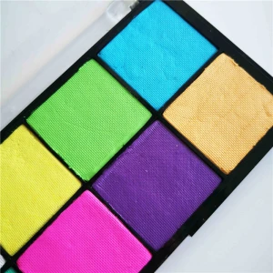 customize 8 color neon face paint palette  activated eyeliner  private label