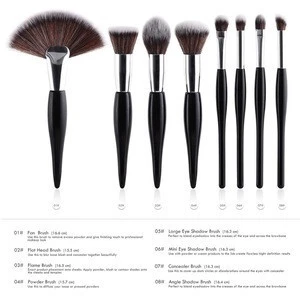 Customized 10pcs black Matt Makeup Brush Set With High Quality