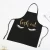 Import customized cotton fabric apron with logo custom in cotton gold foil printing eyelash design apron from China