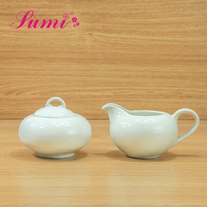 Customized design personalized 300ml ceramic milk jug with 250ml sugar bowl