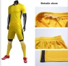 Customized Logo Quick Dry Yellow Color Soccer Jersey Set Football Sport Wears Soccer Uniforms
