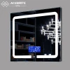 Customized Mirror Shape and Illuminated Feature design bathroom mirror led vanity mirror with lights and table