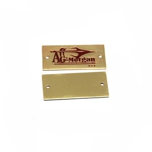 customized rectangle metal garment labels and tags with hard enamel technics type