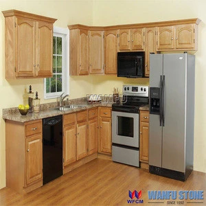 Dark cherry finish and Maple solid wood Kitchen cabinet