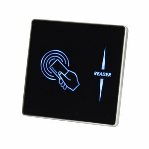 Definex Glass panel 13.56MHZ RFID Access control Wigand Card Reader with RS232 interface,Ultra-thin style