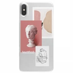 Design Fashion Beautiful Oil Painting Portraits Transparent TPU Phone Case Package