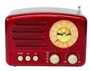 Desk top retro FM/AM/SW radio with USB/BT/TF/built in battery