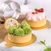 Dessert Bakery Tools Heat-Resistant Perforated Mousse Cake Mold Round ring set/4