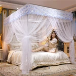 Diameter Dome Mosquito Net Ceiling Princess Bed Mantle European Court Wedding Red Floor-standing Mosquito Net