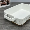 Different Style Ceramic Bakeware Bake Tray Baking Kitchen 1L Ceramic Baking Dish With Handles