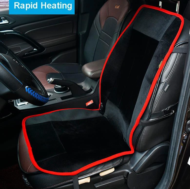 Digital LED Screen Control Rapid Heating 12V Heated Car Seat Cushion Cover Seat Heater Warmer Winter Household Cushion