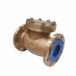 DIN brass PN10 swing check valves flange end DN80-150 marine valves