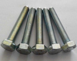 din558 Zinc-Plated full thread carbon steel hex head bolt