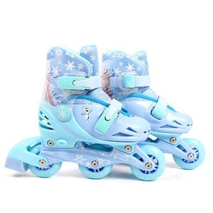 Disney  Frozen  princess adjustable Flashing Safe Rollers Skate Shoe high quality inline skate for kids