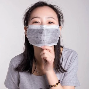 Disposable non woven 3 ply face mask with ear-loop/tie, PP facemask