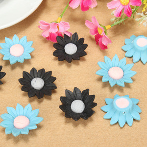 diy sun flower ceramic charms pure handmade polymer clay sunflower beads for necklace jewelry accessories