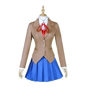 Doki Doki Literature Club Monika Cosplay Sayori Yuri Natsuki Cosplay Costume School Uniform Girl Women Costume Game Cos