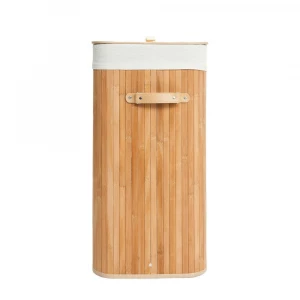 Double Laundry Basket With Lid Hamper Storage Bin Dirty Clothes Sort Bamboo Laundry Storage Basket Folding Dirty Clothes