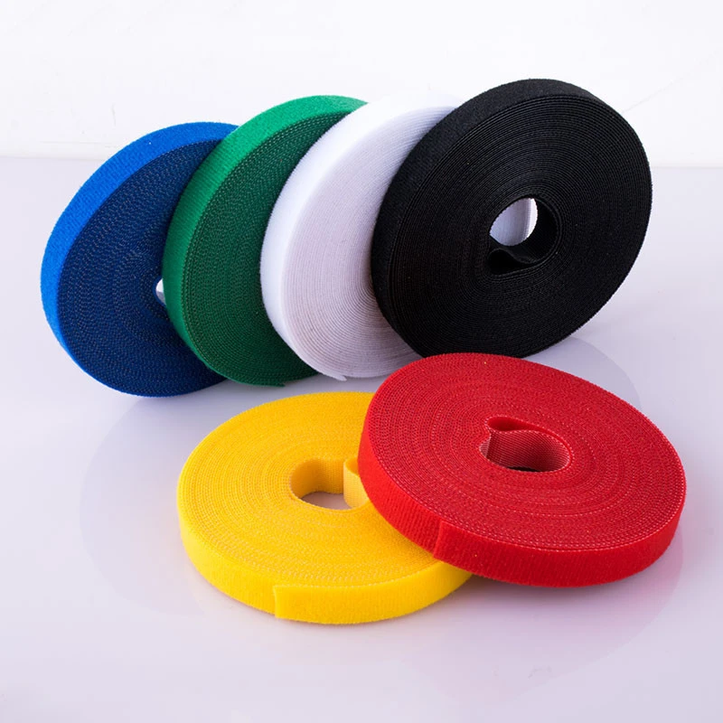 Double side nylon fastening hook and loop tape